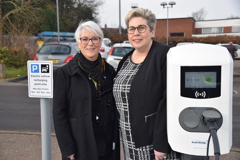 Vehicle charging points switched on in South Norfolk