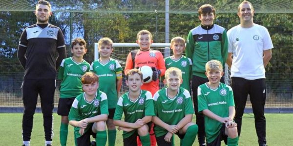 Horsford FC Under 11s Team With Coach Chris Egmore (right)